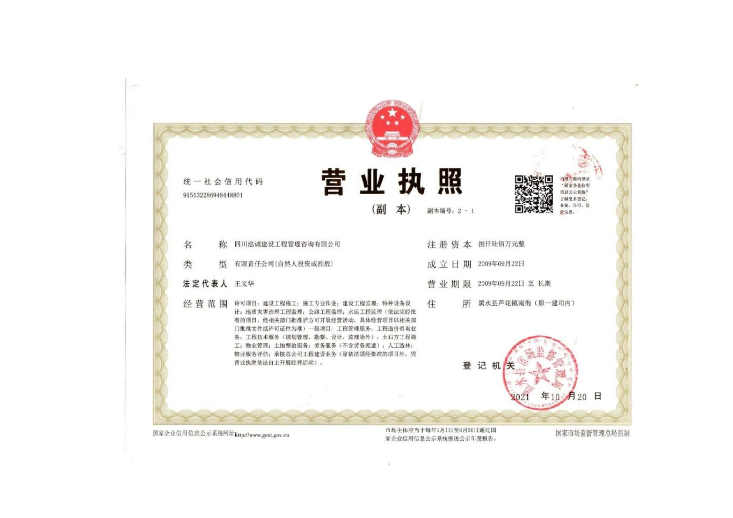 企业营业执照